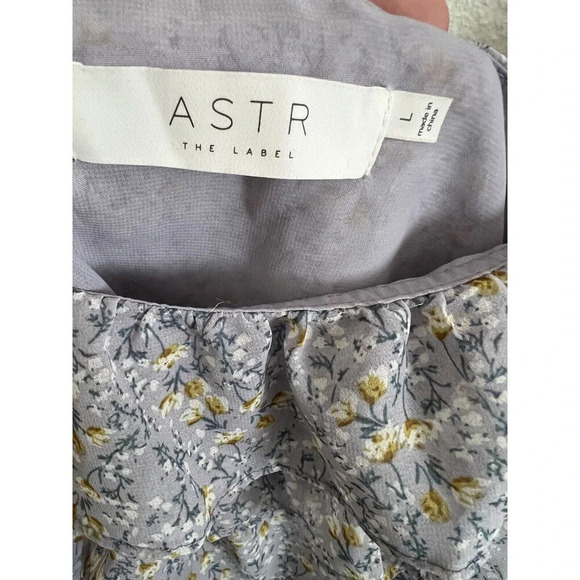 ASTR The Label Size L Purple Floral Crop Boho Summer Too - Picture 5 of 8